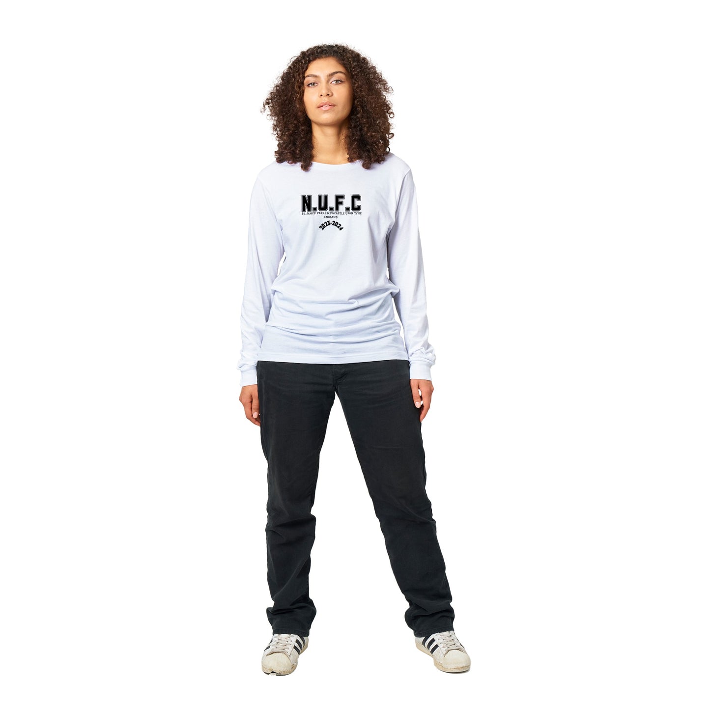 NUFC Premium Unisex Longsleeve T-shirt | Bold Design | Geordie Gift | Newcastle Gift | Gift for Him. | Gift for Her