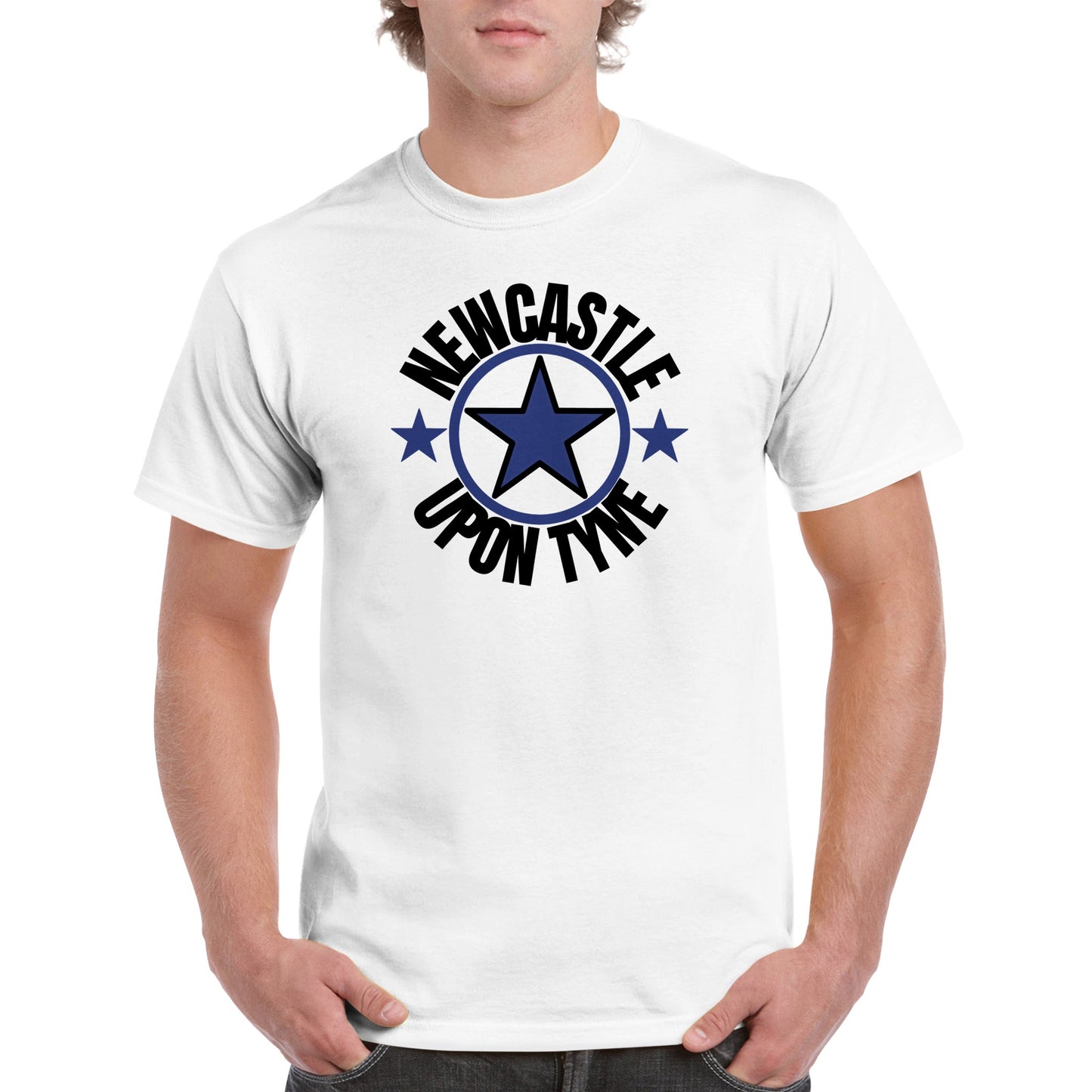 Newcastle Upon Tyne T Shirt | Unisex T Shirt | City Slogan | Geordie T Shirt | Geordie Gift | Blue Star | Gift for Him | Gift for Her