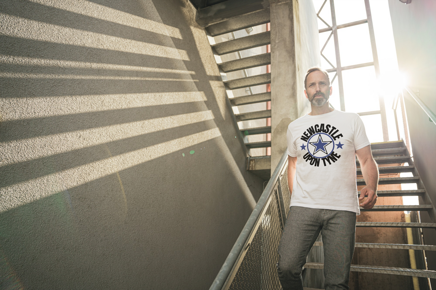 Newcastle Upon Tyne T Shirt | Unisex T Shirt | City Slogan | Geordie T Shirt | Geordie Gift | Blue Star | Gift for Him | Gift for Her