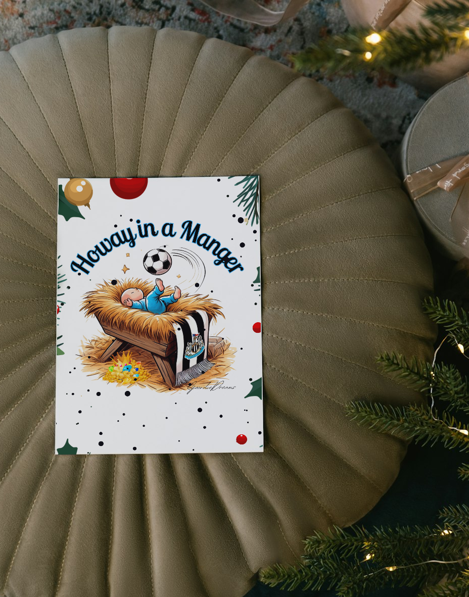 Howay in a Manger | Geordie Christmas Cards | Pack of 10 | With Envelopes