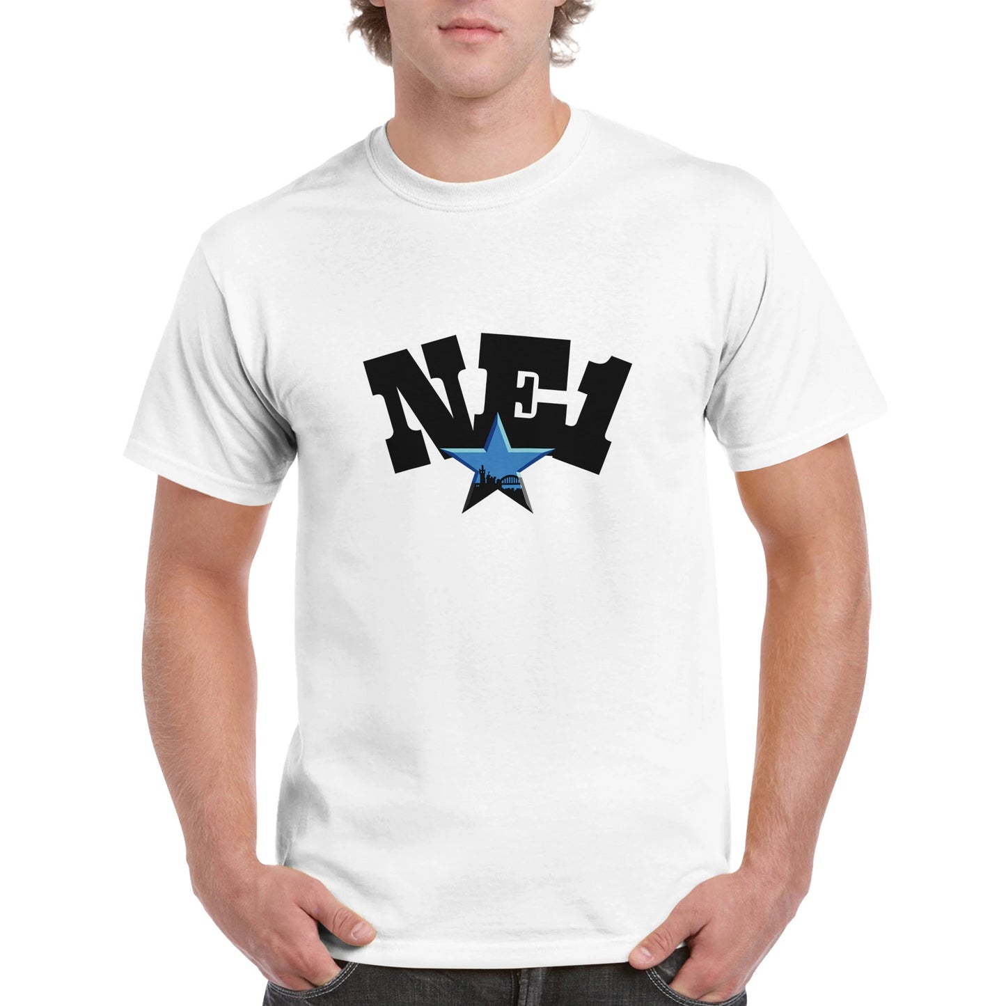 Newcastle T Shirt | NE1 | Blue Star | NUFC | Retro | Christmas Gift | Gift for Men | Gift for Women