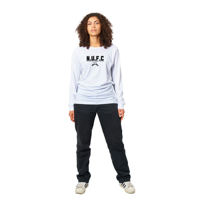 NUFC Premium Unisex Longsleeve T-shirt | Bold Design | Geordie Gift | Newcastle Gift | Gift for Him. | Gift for Her