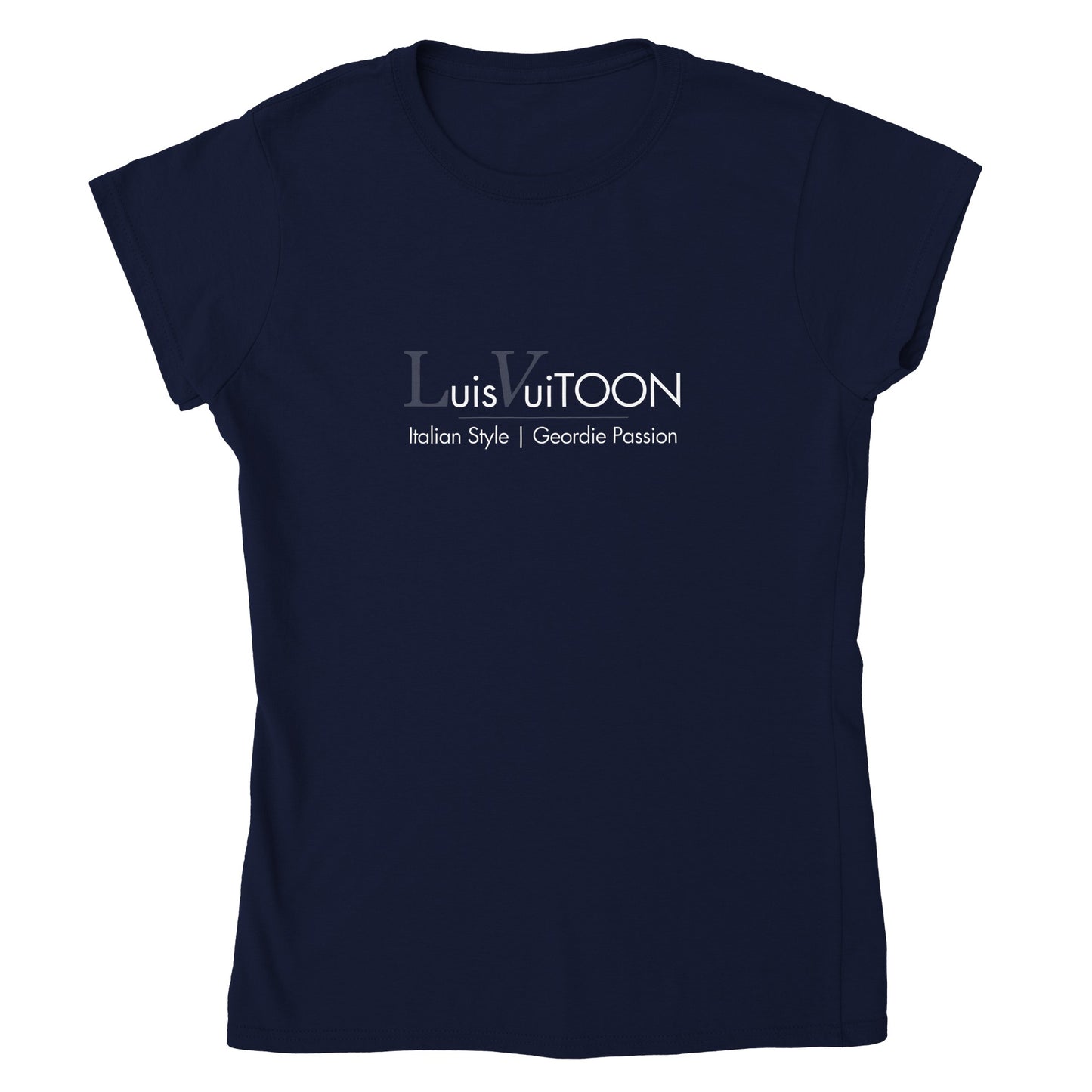 Womens Luis VuiTOON | Geordie Passion | Italian Stlyle | Champions League | Tonali | Toon | Newcastle United | T Shirt