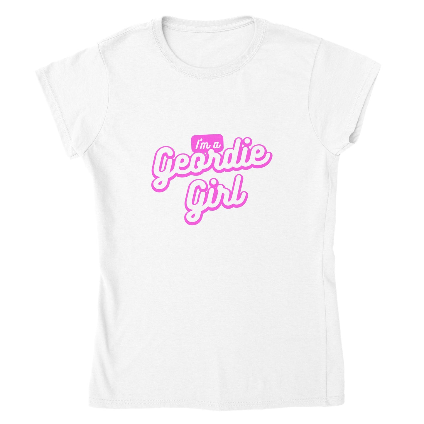 Geordie Girl T Shirt | Classic Womens Crewneck T Shirt | Barbie Style | Barbie Movie | Geordie T Shirt | Geordie Gift | Gift for Her