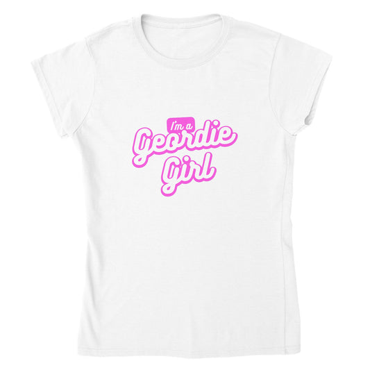 Geordie Girl T Shirt | Classic Womens Crewneck T Shirt | Barbie Style | Barbie Movie | Geordie T Shirt | Geordie Gift | Gift for Her