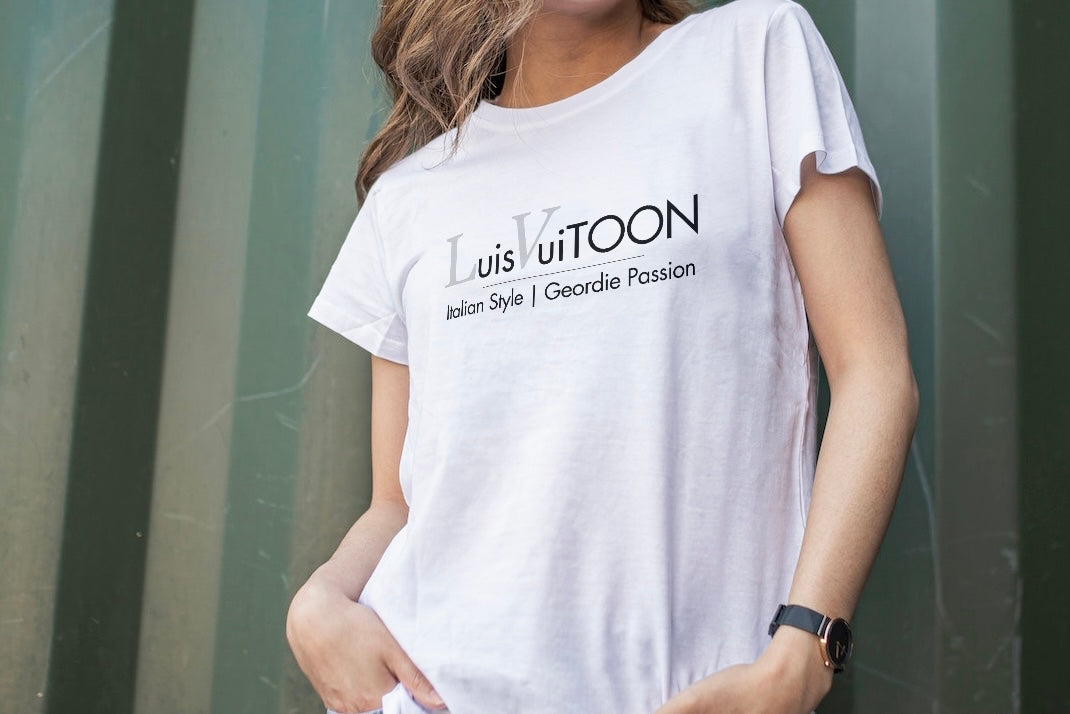 Womens Luis VuiTOON | Geordie Passion | Italian Stlyle | Champions League | Tonali | Toon | Newcastle United | T Shirt