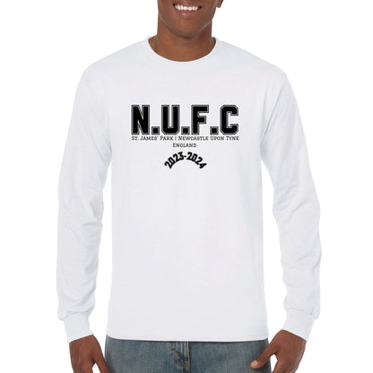 NUFC Premium Unisex Longsleeve T-shirt | Bold Design | Geordie Gift | Newcastle Gift | Gift for Him. | Gift for Her
