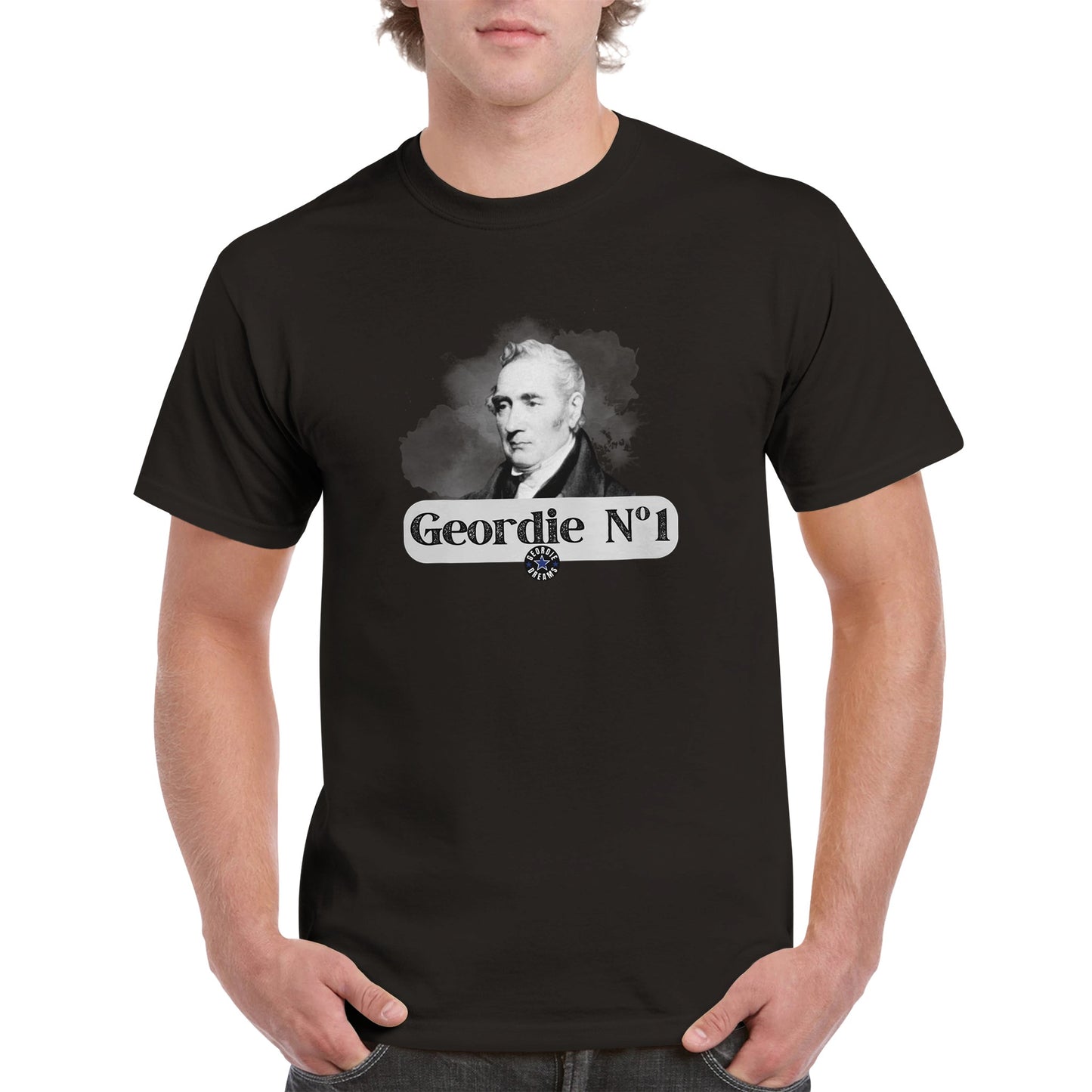 Geordie T Shirt | Newcastle Gift | George Stephenson T Shirt | Railways | History | Geordie Gift