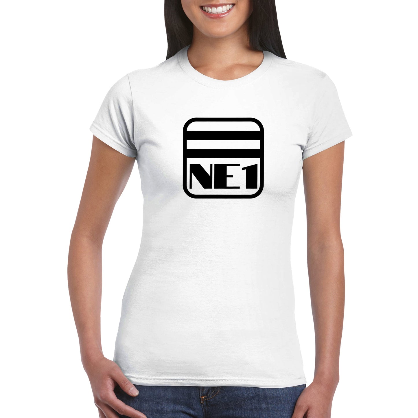 NE1 Womens T Shirt | Classic Womens Crewneck T-shirt | Newcastle upon Tyne | Geordie Gift | Gift for Her | Gift for Him