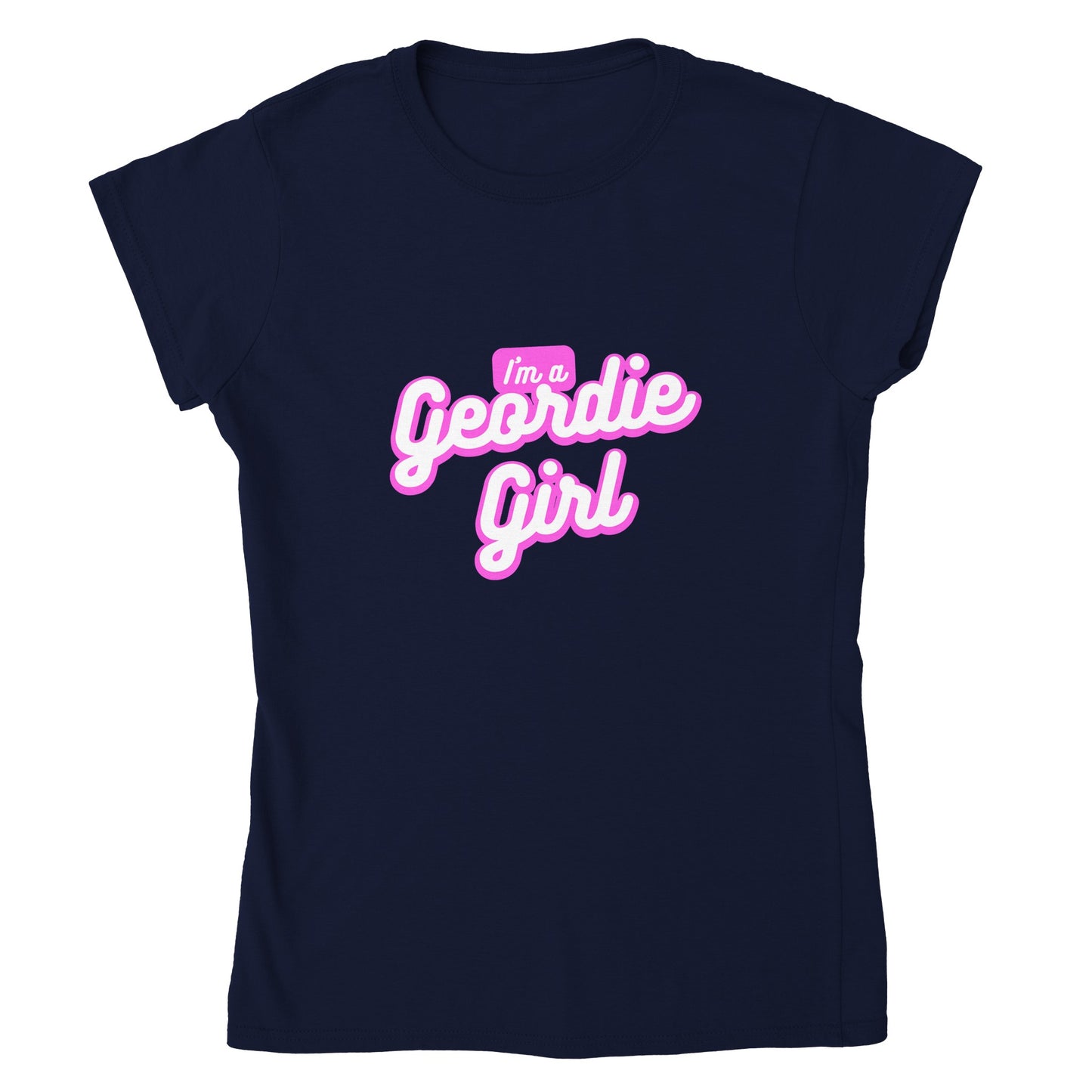 Geordie Girl T Shirt | Classic Womens Crewneck T Shirt | Barbie Style | Barbie Movie | Geordie T Shirt | Geordie Gift | Gift for Her