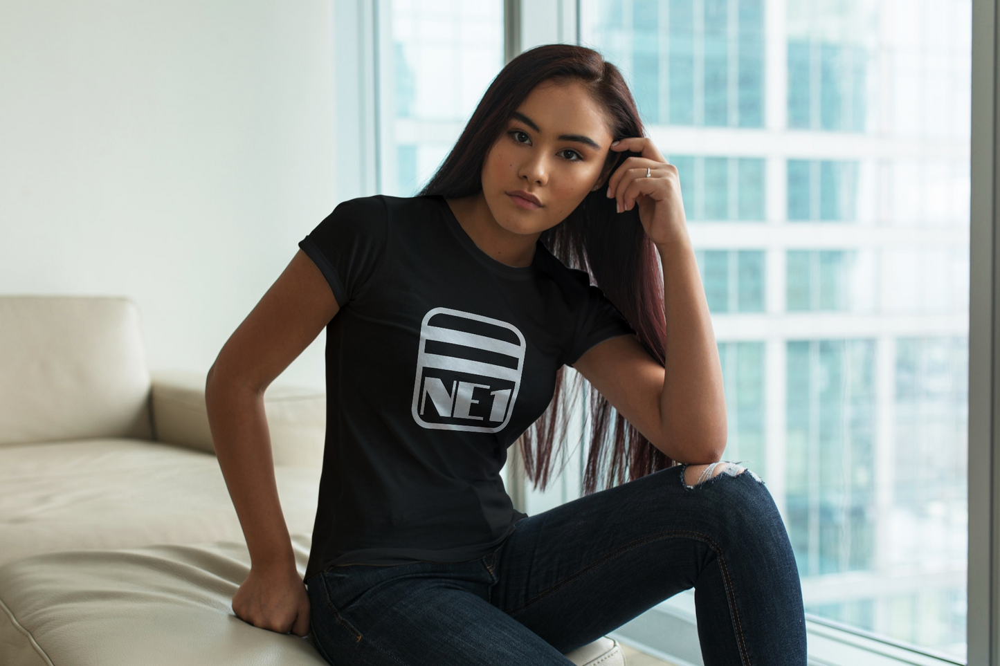 NE1 Womens T Shirt | Classic Womens Crewneck T-shirt | Newcastle upon Tyne | Geordie Gift | Gift for Her | Gift for Him