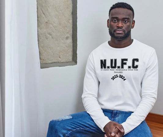 NUFC Premium Unisex Longsleeve T-shirt | Bold Design | Geordie Gift | Newcastle Gift | Gift for Him. | Gift for Her
