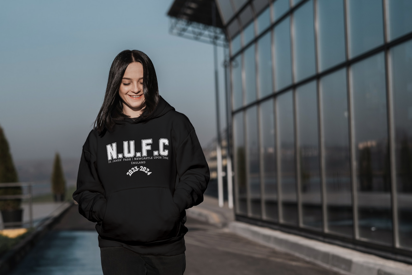 NUFC College Style Hoodie | Premium Unisex Pullover Hoodie | Newcastle United | Football | Geordie Gifts | Geordie Hoodie