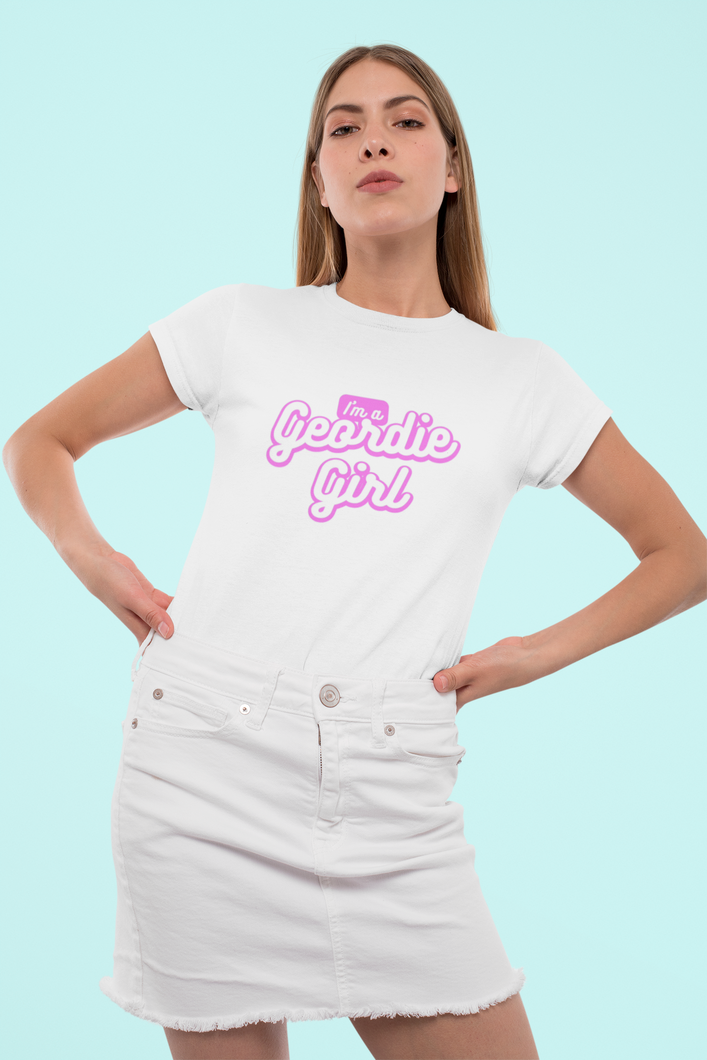 Geordie Girl T Shirt | Classic Womens Crewneck T Shirt | Barbie Style | Barbie Movie | Geordie T Shirt | Geordie Gift | Gift for Her