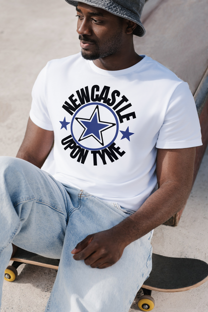 Newcastle Upon Tyne T Shirt | Unisex T Shirt | City Slogan | Geordie T Shirt | Geordie Gift | Blue Star | Gift for Him | Gift for Her