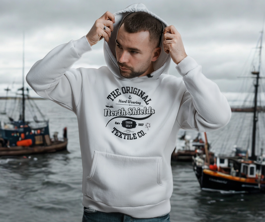 North Shields Textile Co. Unisex Hoodie – Bold Logo Graphic Celebrating Industrial Heritage