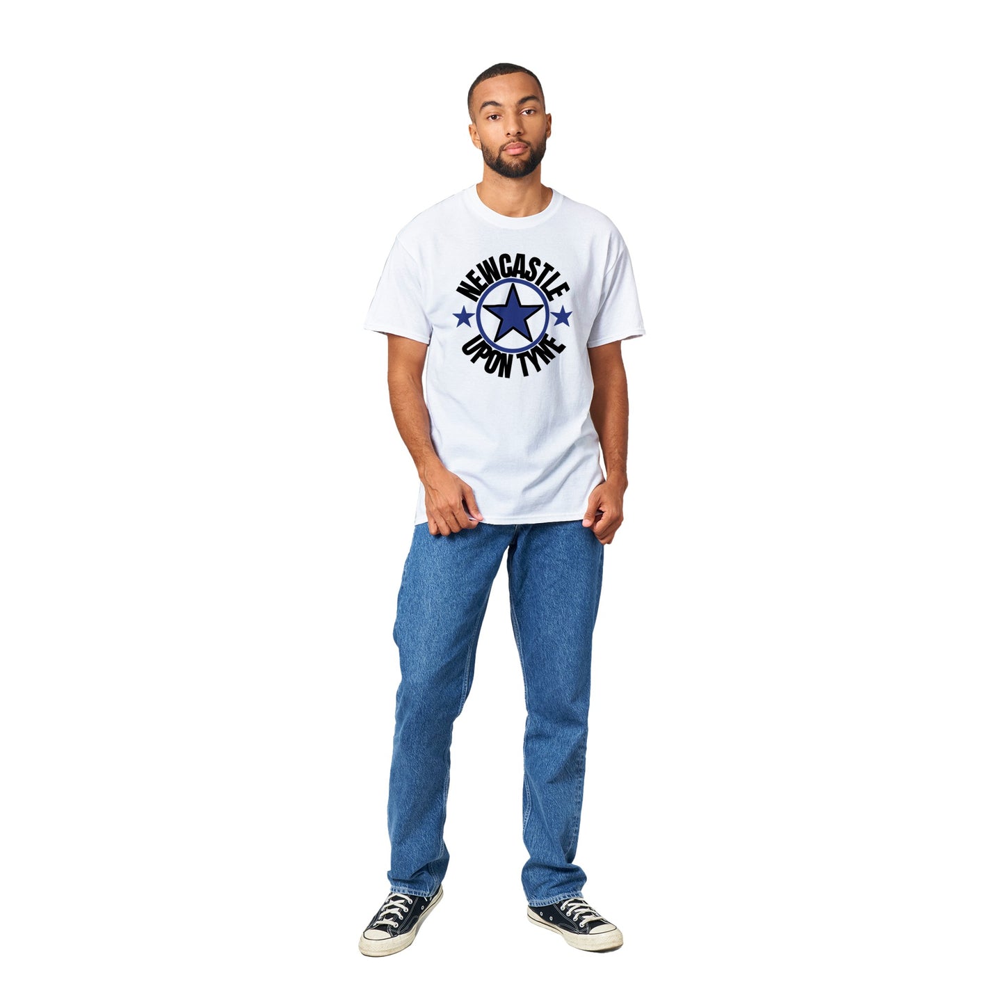 Newcastle Upon Tyne T Shirt | Unisex T Shirt | City Slogan | Geordie T Shirt | Geordie Gift | Blue Star | Gift for Him | Gift for Her