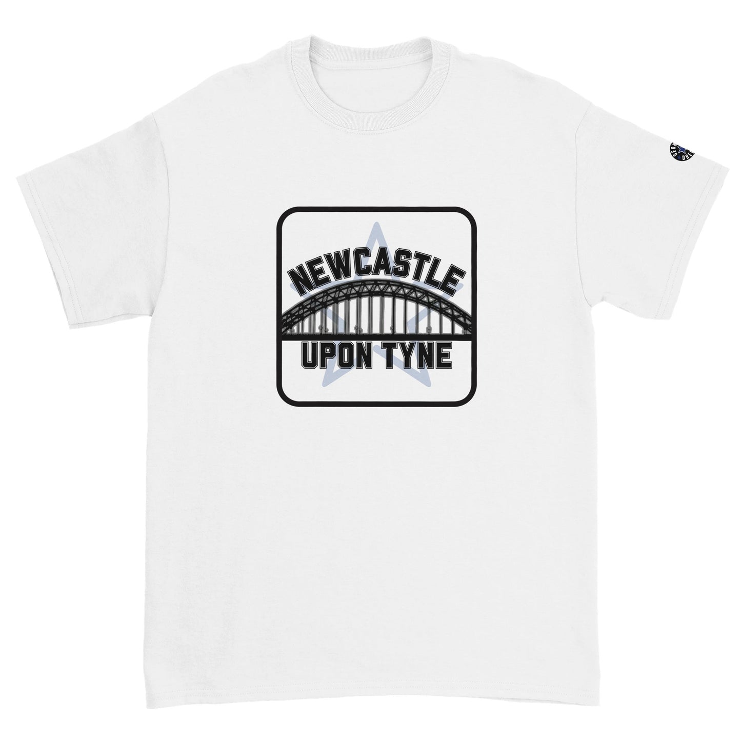 Newcastle T-Shirt | Tyne Bridge | Blue Star | Newcastle upon Tyne| Geordie Dreams | Ultra Cotton Unisex Crewneck T-shirt